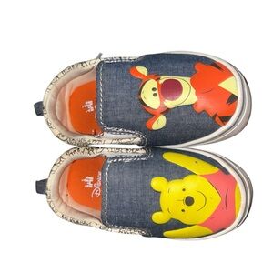 Disney Kids' Winnie the Pooh & Tigger Slip-On Shoes in Blue/Yellow/Orange
